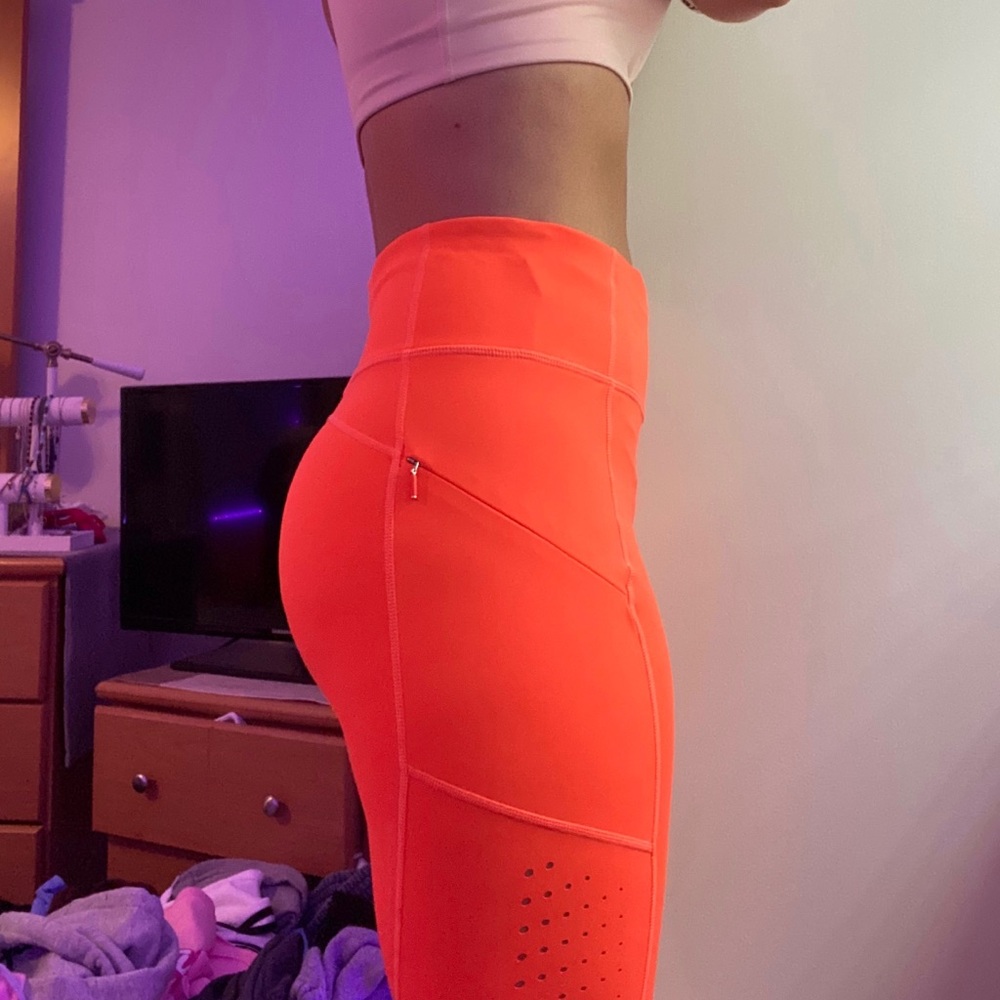 bright orange athletica leggings